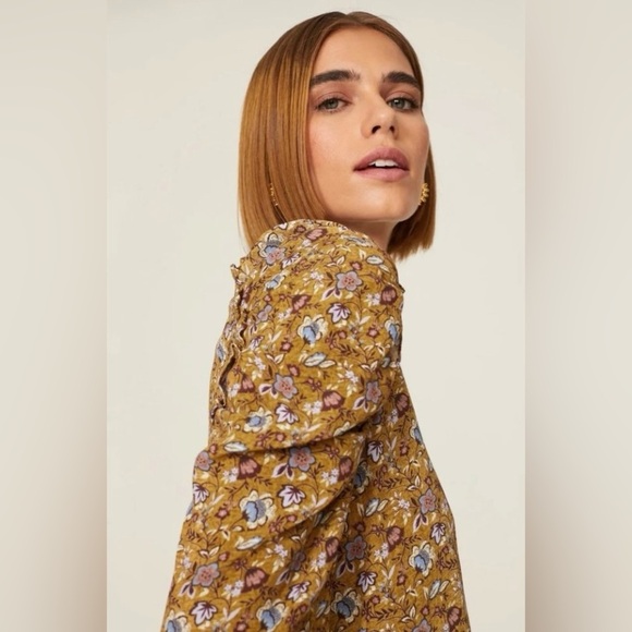 Rebecca Minkoff NWT SZ XL Carrie
Puff Shoulder Top Golden Yellow - Picture 3 of 6